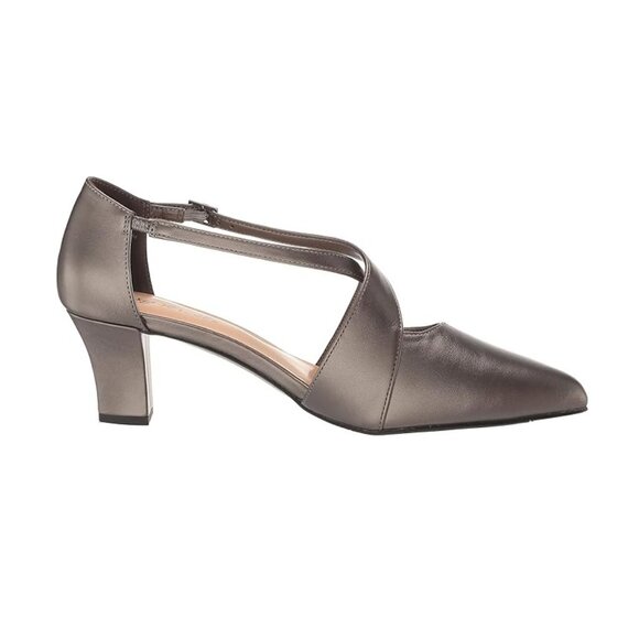 NiB Easy Street Women's Elegance Pump Evening Heels Pewter Size 8.5 M $70 RY1314 - Picture 3 of 6